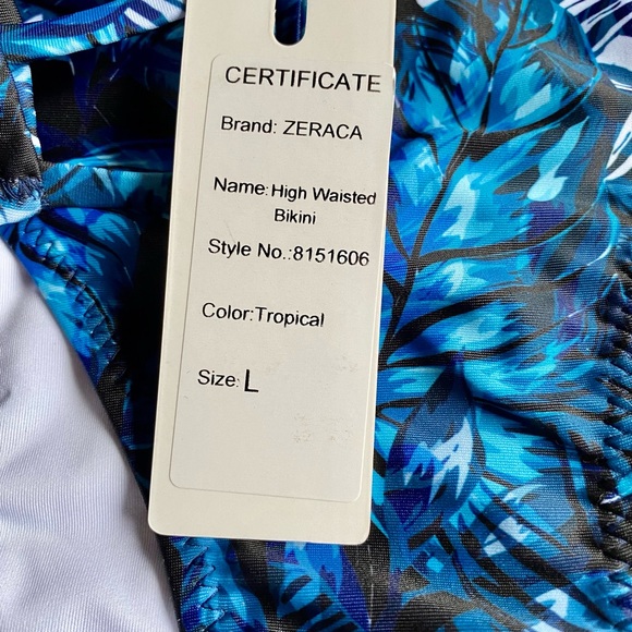 🌴Zeraca Highwaisted Strappy/Racer Back Bikini🌴NWT - Picture 7 of 8